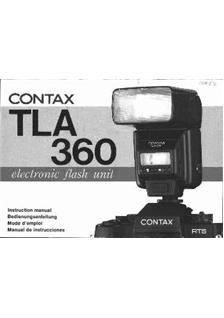 Contax TLA 360 manual. Camera Instructions.